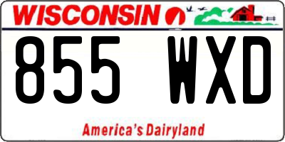 WI license plate 855WXD