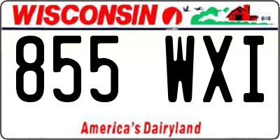 WI license plate 855WXI