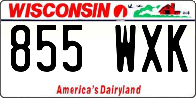WI license plate 855WXK