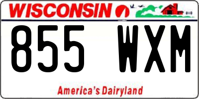 WI license plate 855WXM