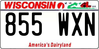 WI license plate 855WXN