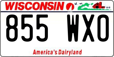 WI license plate 855WXO