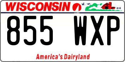 WI license plate 855WXP