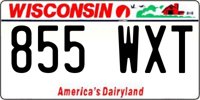 WI license plate 855WXT