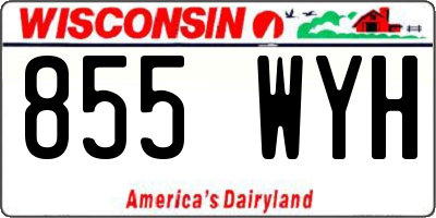 WI license plate 855WYH