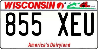 WI license plate 855XEU