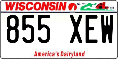 WI license plate 855XEW
