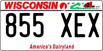 WI license plate 855XEX