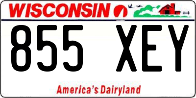 WI license plate 855XEY