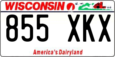 WI license plate 855XKX
