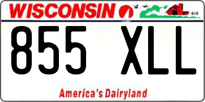 WI license plate 855XLL