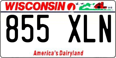 WI license plate 855XLN