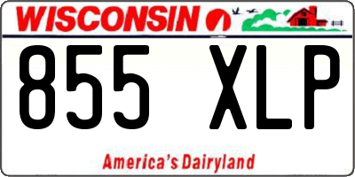 WI license plate 855XLP