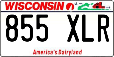 WI license plate 855XLR
