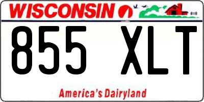 WI license plate 855XLT