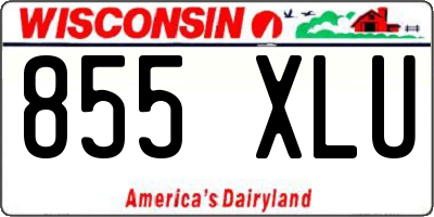 WI license plate 855XLU