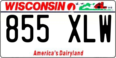 WI license plate 855XLW