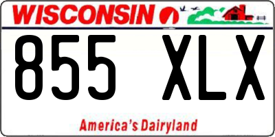 WI license plate 855XLX