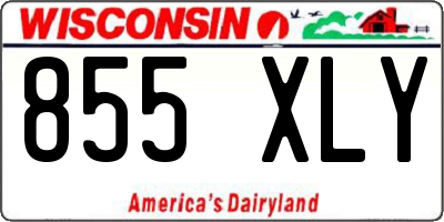 WI license plate 855XLY