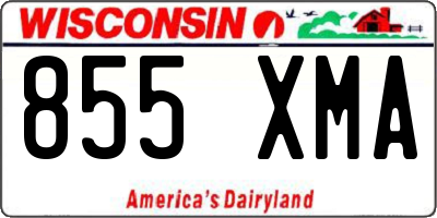 WI license plate 855XMA