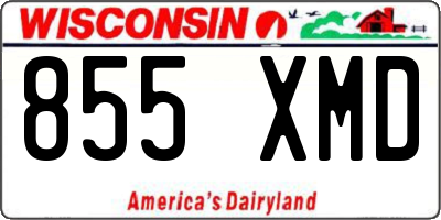 WI license plate 855XMD