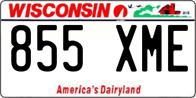 WI license plate 855XME