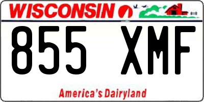 WI license plate 855XMF