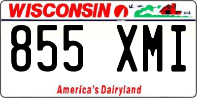 WI license plate 855XMI