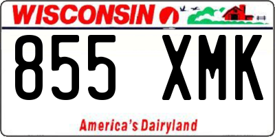 WI license plate 855XMK