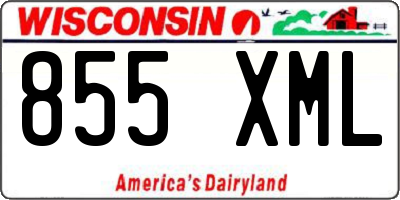 WI license plate 855XML