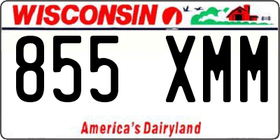 WI license plate 855XMM