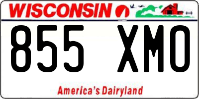 WI license plate 855XMO