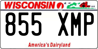 WI license plate 855XMP