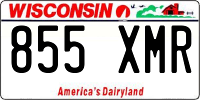 WI license plate 855XMR