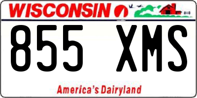 WI license plate 855XMS