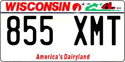 WI license plate 855XMT