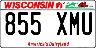 WI license plate 855XMU