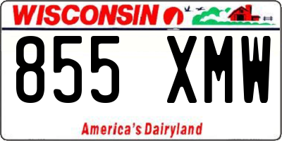 WI license plate 855XMW