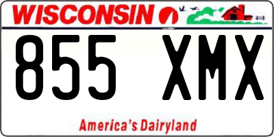 WI license plate 855XMX