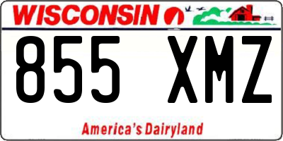 WI license plate 855XMZ