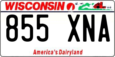 WI license plate 855XNA