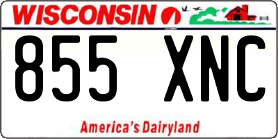 WI license plate 855XNC