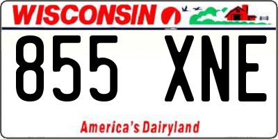 WI license plate 855XNE