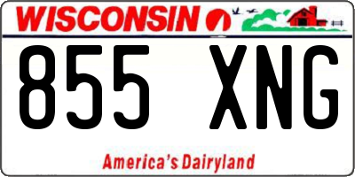 WI license plate 855XNG