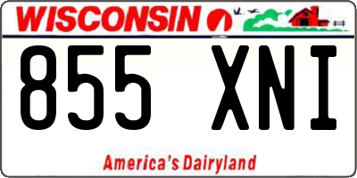 WI license plate 855XNI