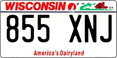 WI license plate 855XNJ