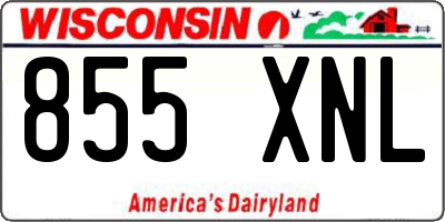 WI license plate 855XNL