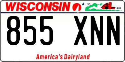 WI license plate 855XNN