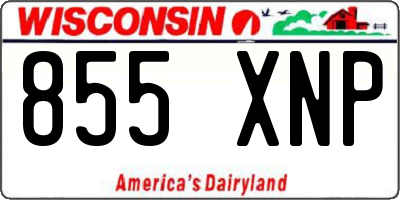 WI license plate 855XNP