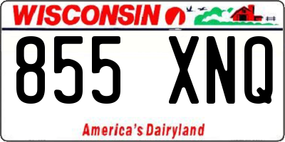 WI license plate 855XNQ